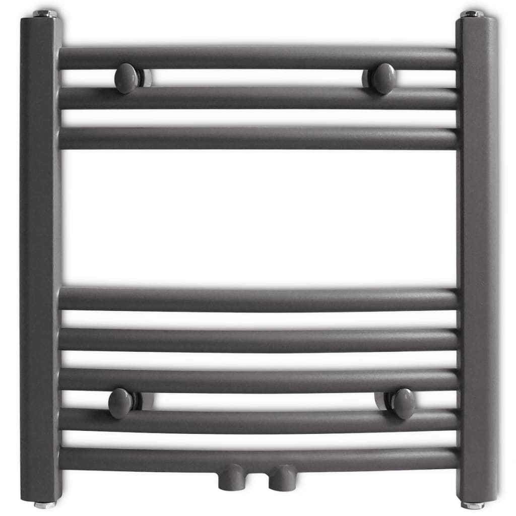 Radiator / handdoekenrek gebogen 480x480 mm grijs