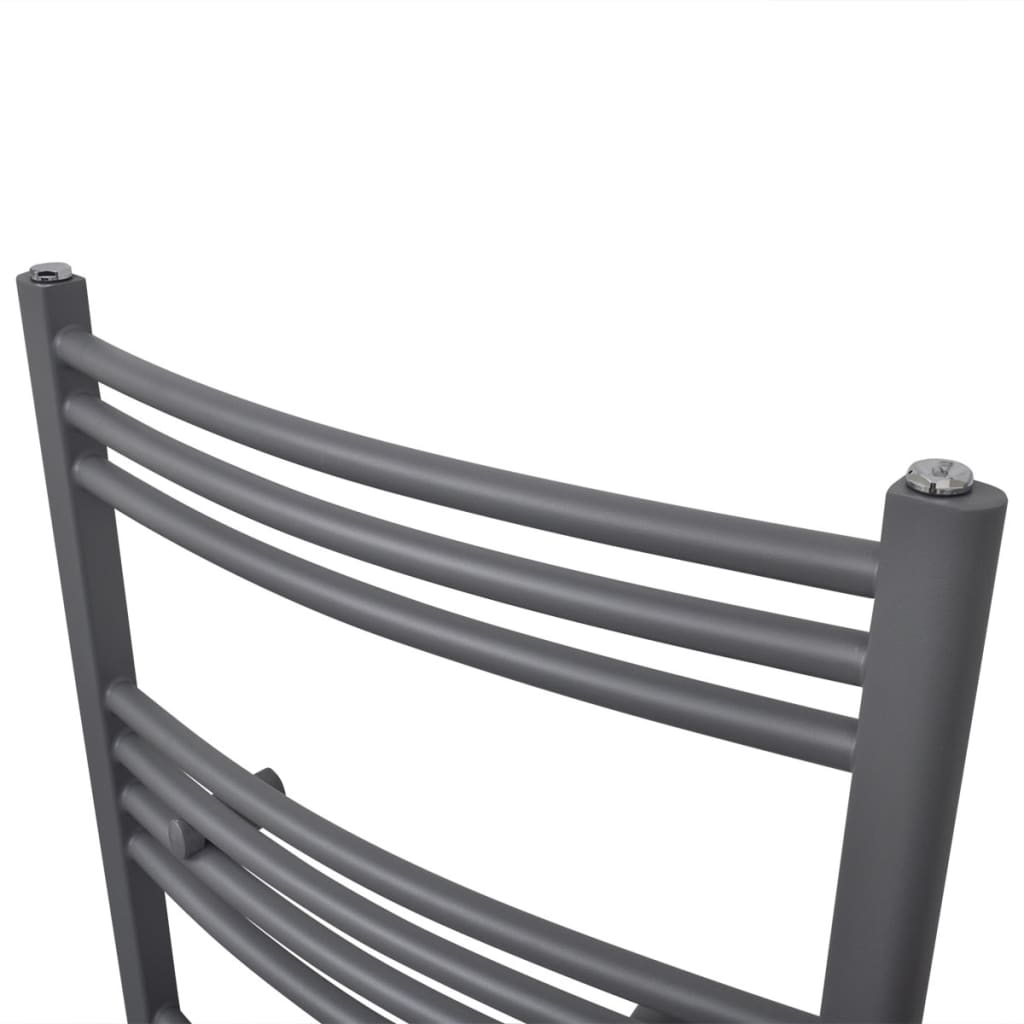 Radiator / handdoekenrek gebogen 480x480 mm grijs