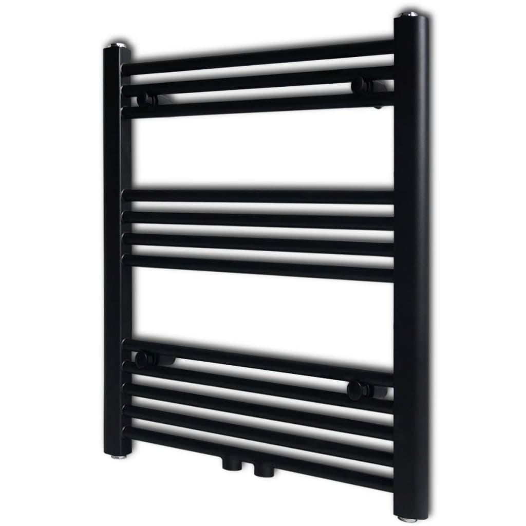 Radiator / handdoekenrek recht 600x764 mm zwart