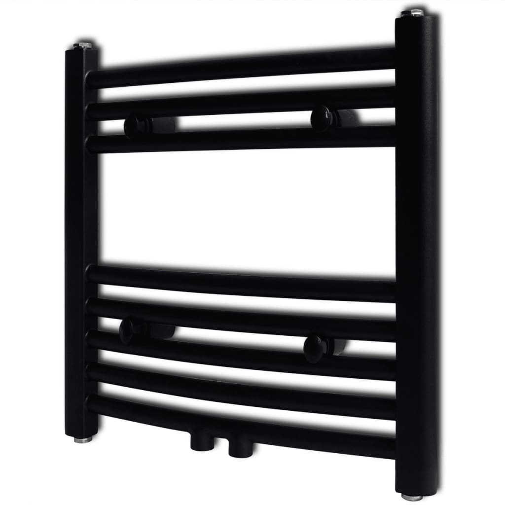 Radiator / handdoekenrek gebogen 480x480 mm zwart